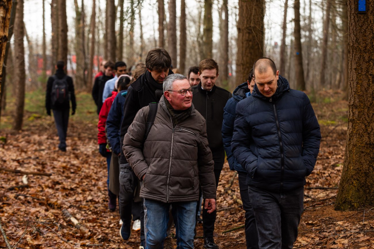 Visitors during their woodland walk